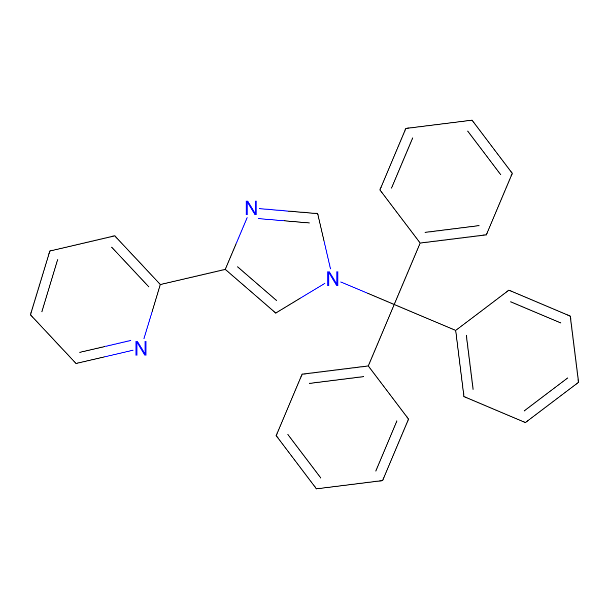 2-(1-trityl-1H-imidazol-4-yl)pyridine molecular structure, CAS 153684-73-2