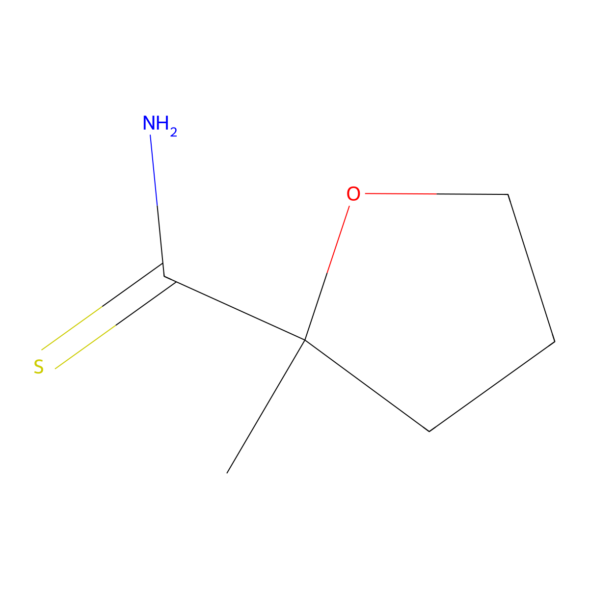 2-Methyloxolane-2-carbothioamide molecular structure, CAS 1536844-79-7