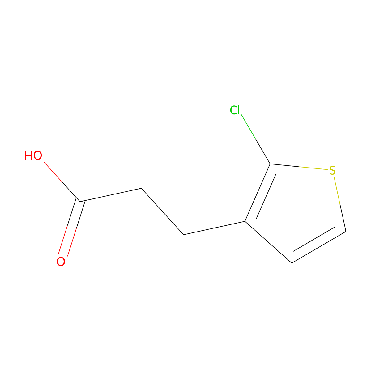 3-(2-Chlorothiophen-3-yl)propanoic acid molecular structure, CAS 1536845-03-0