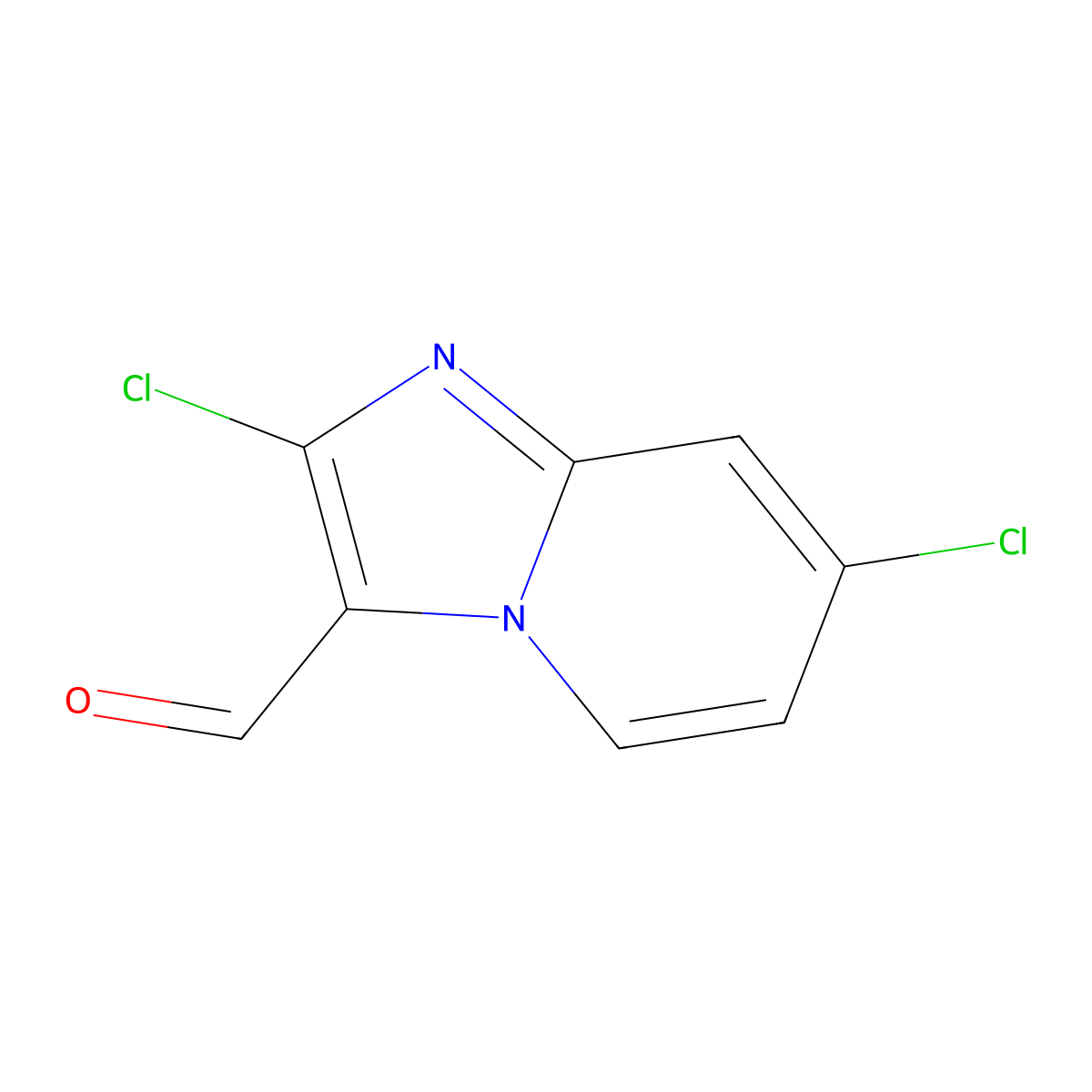 2,7-Dichloroimidazo[1,2-a]pyridine-3-carbaldehyde molecular structure, CAS 1536845-82-5
