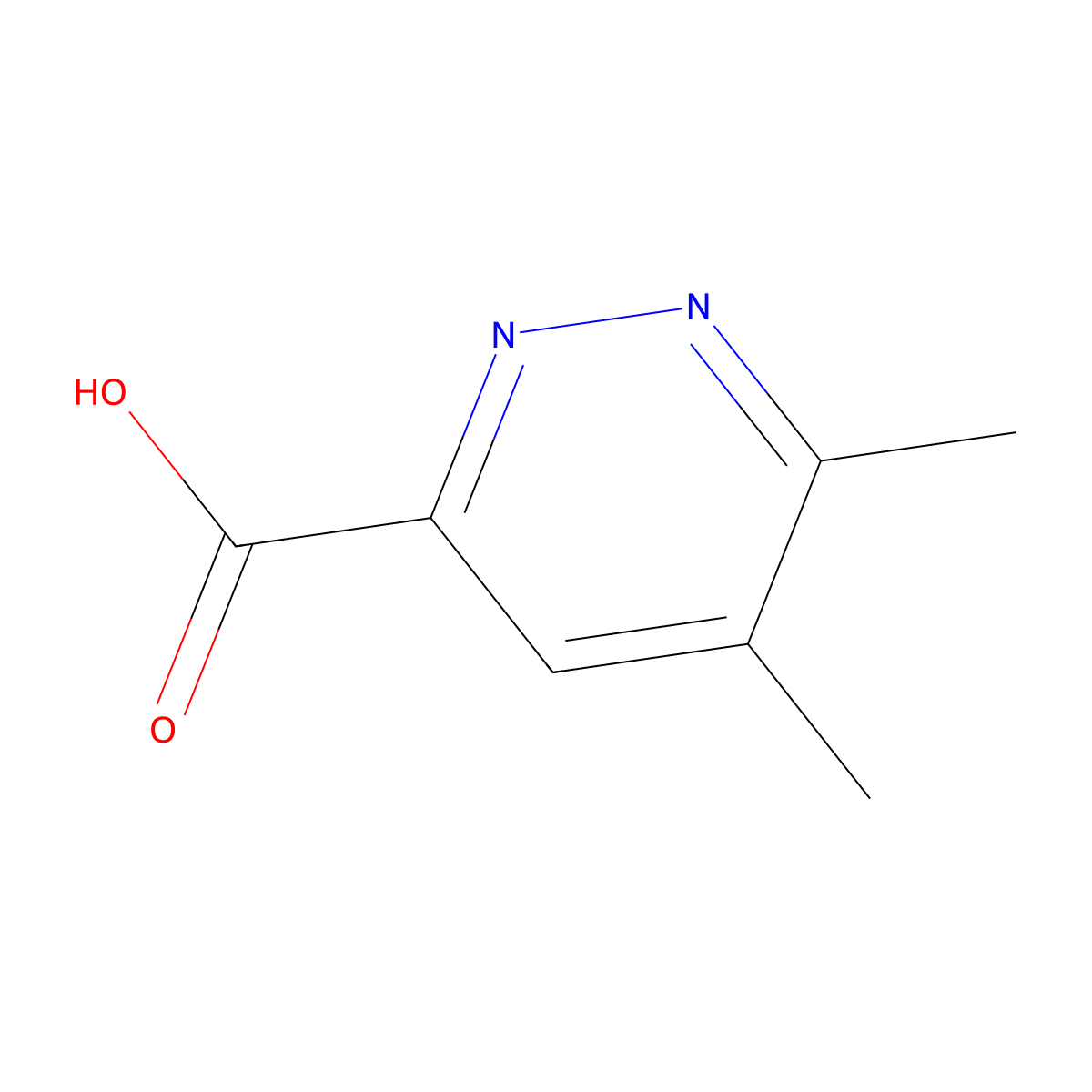 5,6-Dimethylpyridazine-3-carboxylic acid molecular structure, CAS 1536865-28-7