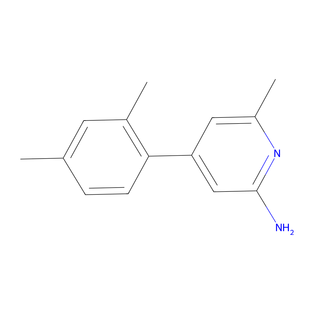 4-(2,4-Dimethylphenyl)-6-methylpyridin-2-amine molecular structure, CAS 1536866-32-6