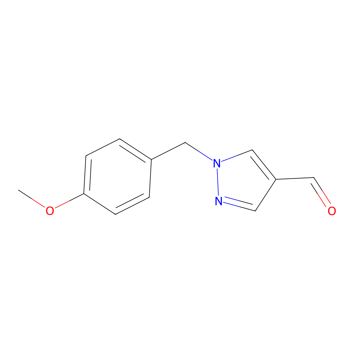 1-(4-Methoxybenzyl)-1H-pyrazole-4-carbaldehyde molecular structure, CAS 153687-35-5