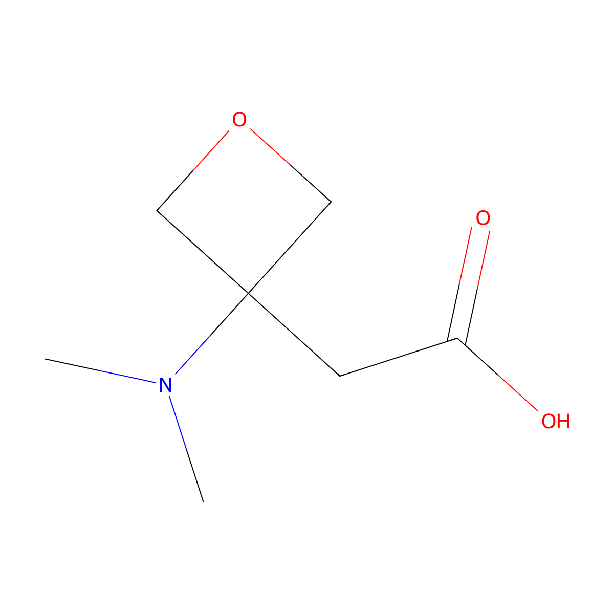 2-[3-(Dimethylamino)oxetan-3-yl]acetic acid molecular structure, CAS 1536873-76-3