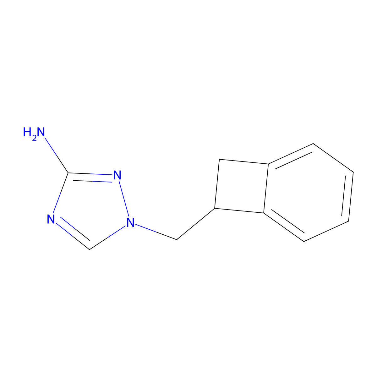1-(Bicyclo[4.2.0]octa-1,3,5-trien-7-ylmethyl)-1h-1,2,4-triazol-3-amine molecular structure, CAS 1536903-08-8
