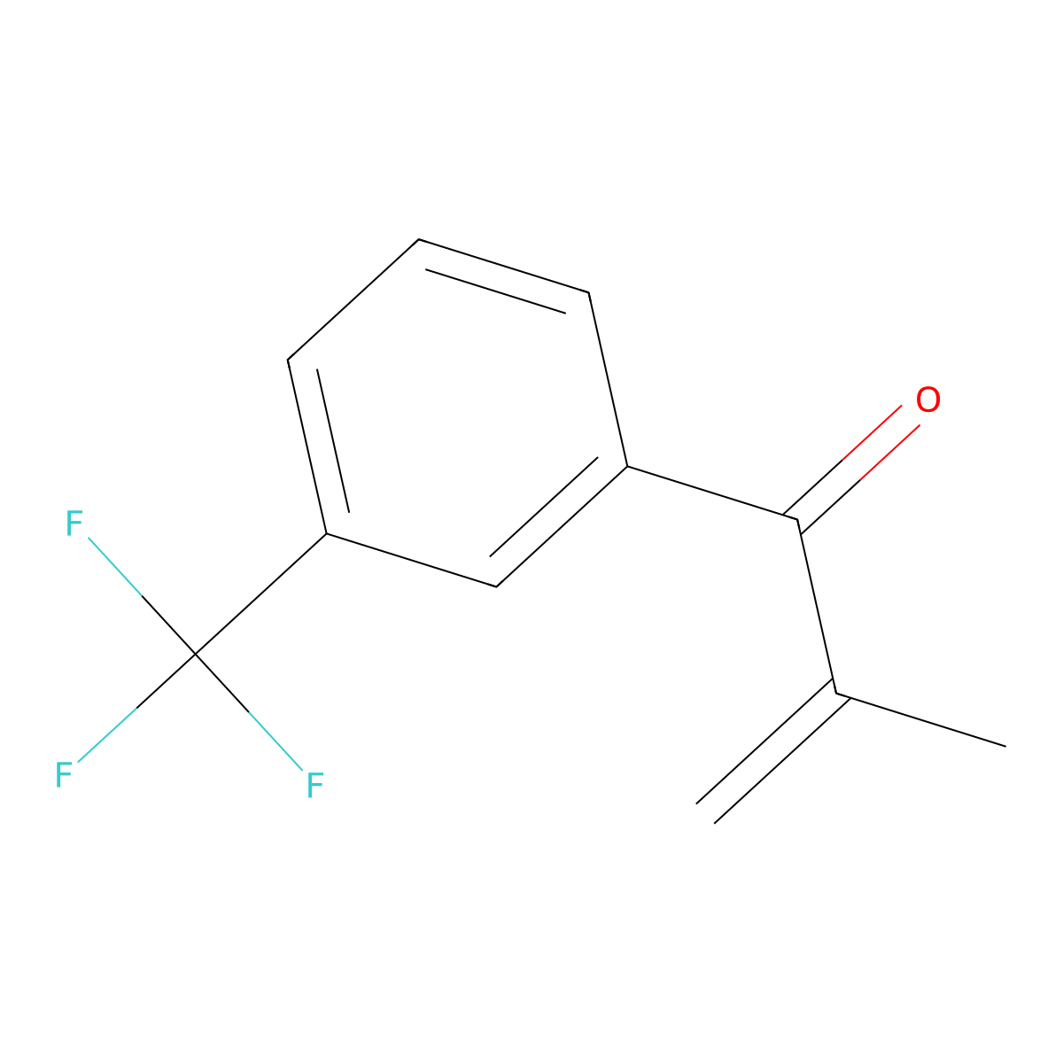 2-Methyl-1-(3-trifluoromethyl-phenyl)-propenone molecular structure, CAS 1536915-78-2