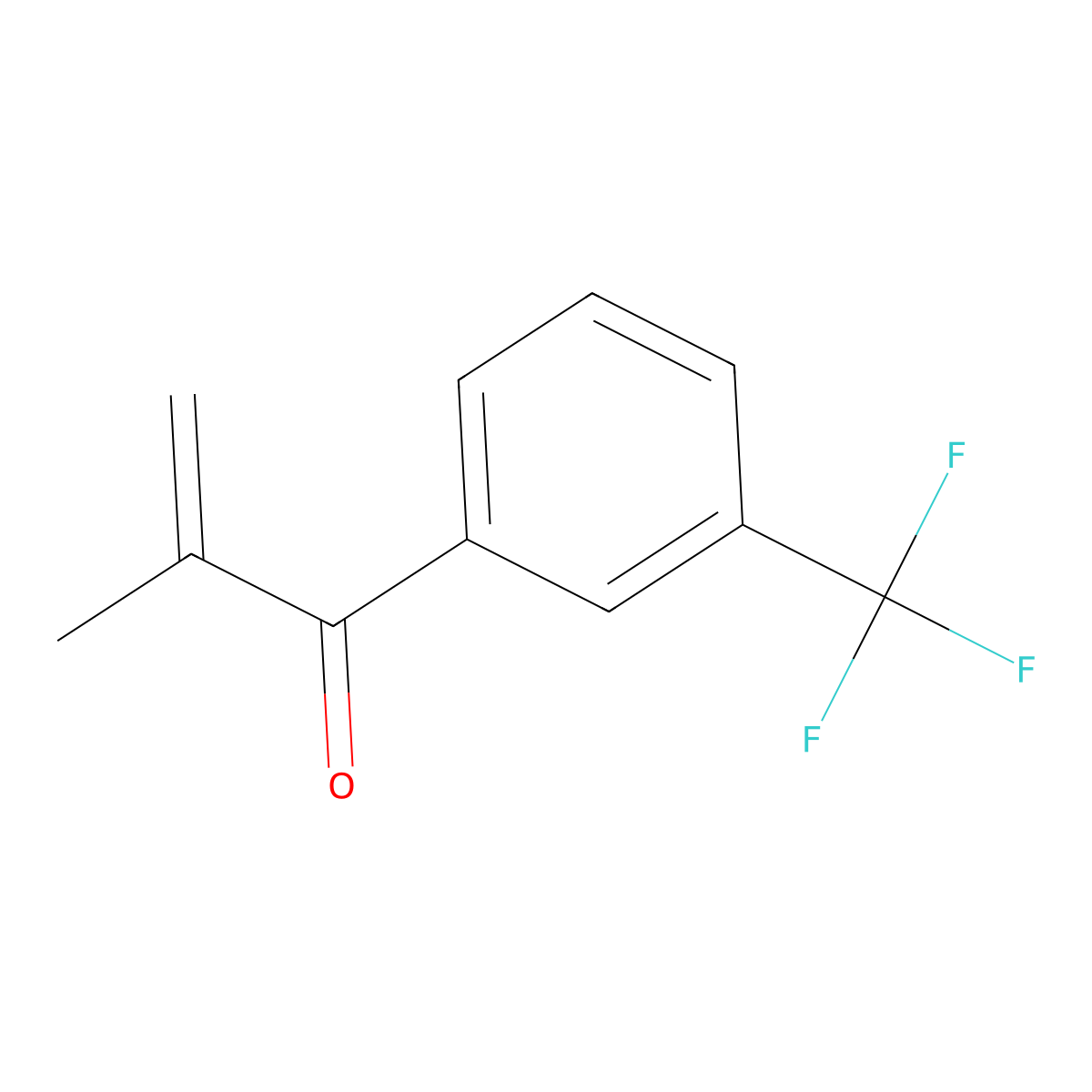 2-Methyl-1-(3-trifluoromethyl-phenyl)-propenone molecular structure, CAS 1536915-78-2