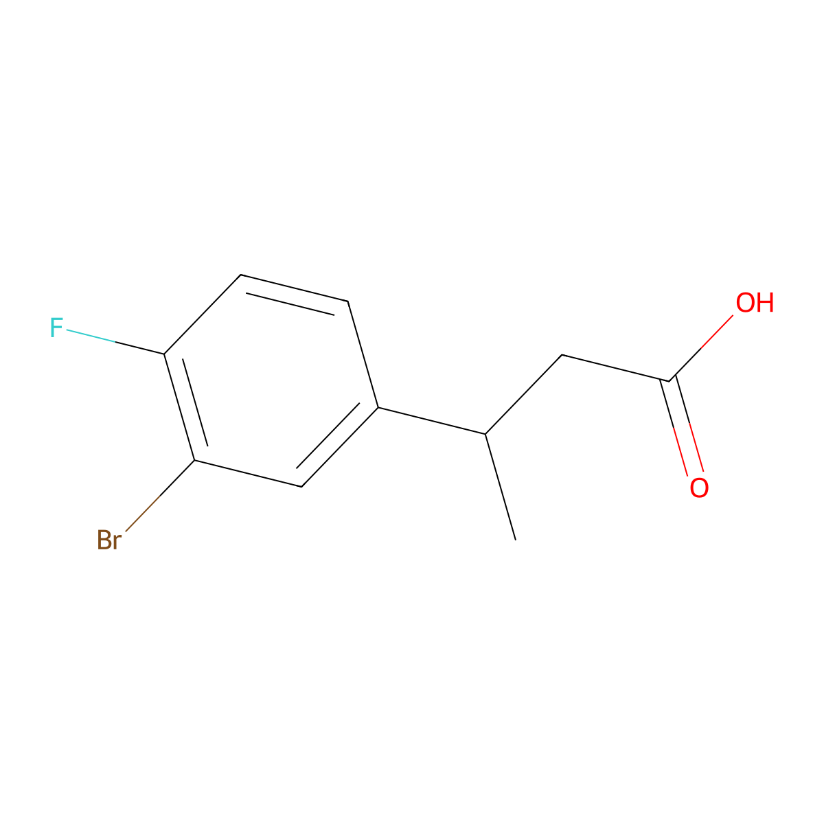 3-(3-Bromo-4-fluorophenyl)butanoic acid molecular structure, CAS 1536945-00-2