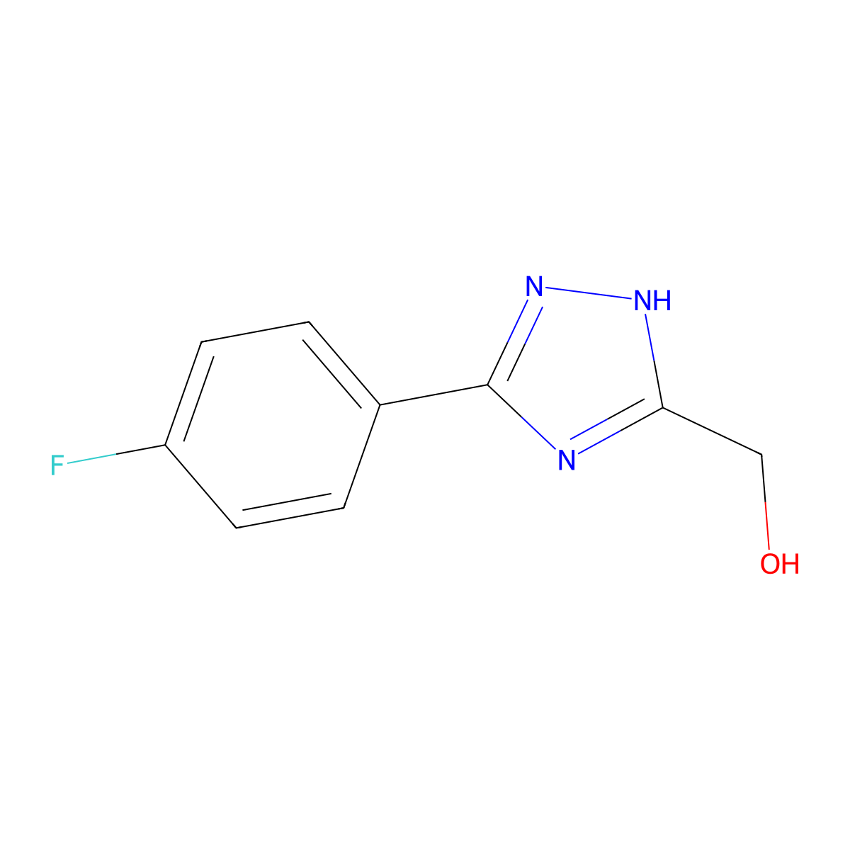 (5-(4-Fluorophenyl)-1H-1,2,4-triazol-3-yl)methanol molecular structure, CAS 1536950-53-4