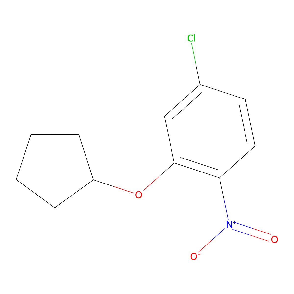 4-Chloro-2-(cyclopentyloxy)-1-nitrobenzene molecular structure, CAS 1536954-37-6