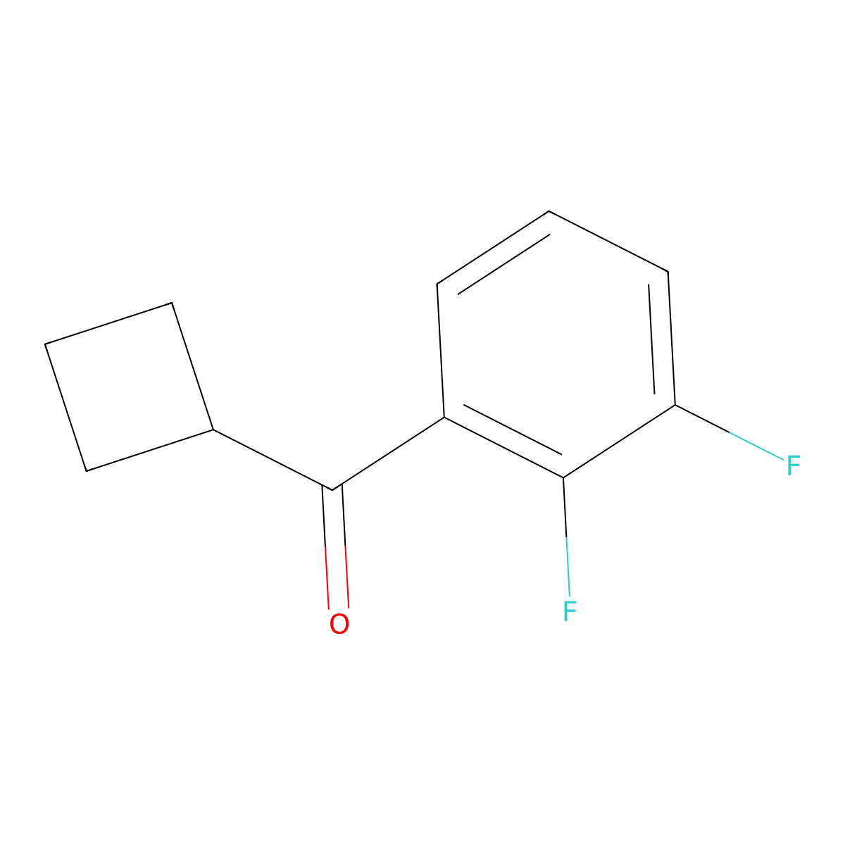 Cyclobutyl(2,3-difluorophenyl)methanone molecular structure, CAS 1536965-05-5