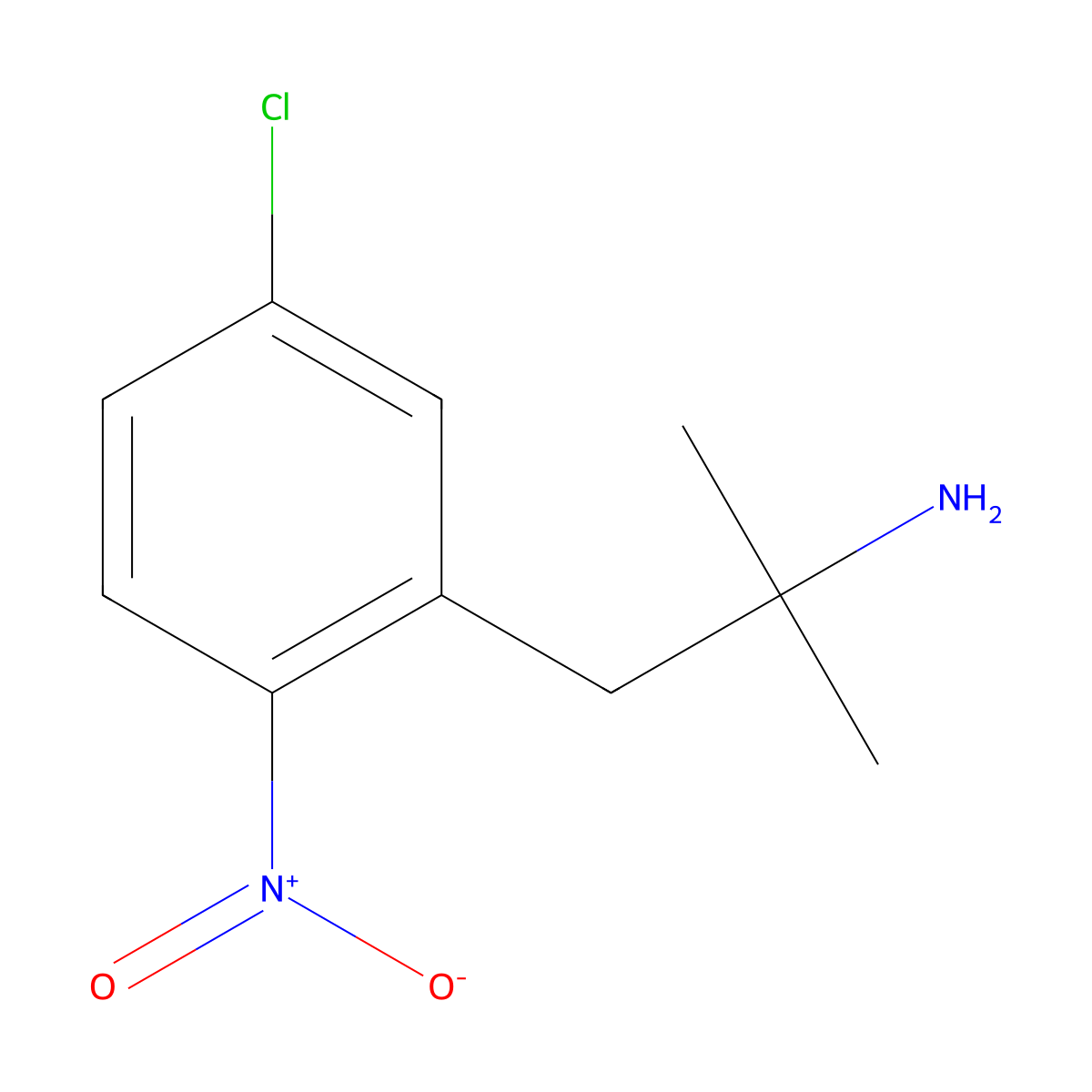 1-(5-Chloro-2-nitrophenyl)-2-methylpropan-2-amine molecular structure, CAS 1536969-66-0
