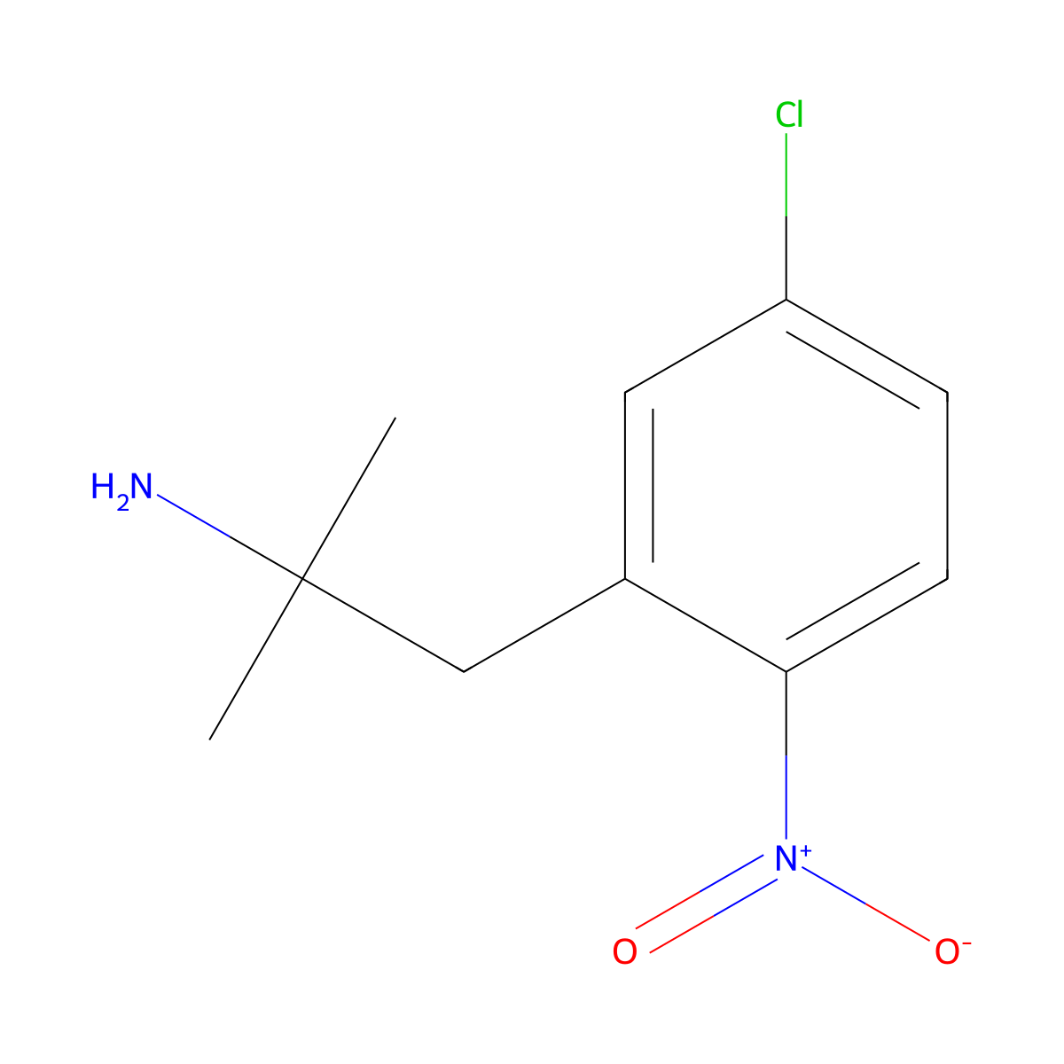 1-(5-Chloro-2-nitrophenyl)-2-methylpropan-2-amine molecular structure, CAS 1536969-66-0