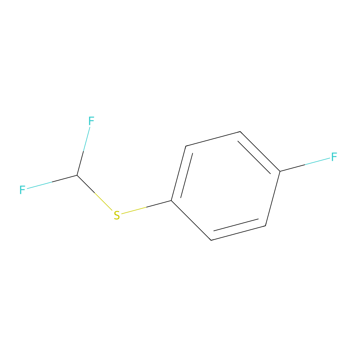 1-[(Difluoromethyl)sulfanyl]-4-fluorobenzene molecular structure, CAS 153698-34-1