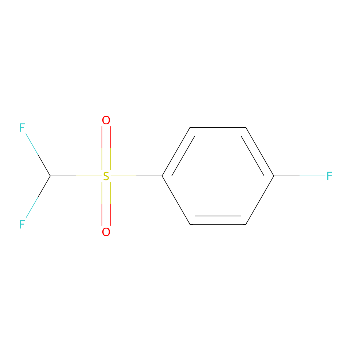 1-Difluoromethanesulfonyl-4-fluorobenzene molecular structure, CAS 153698-38-5