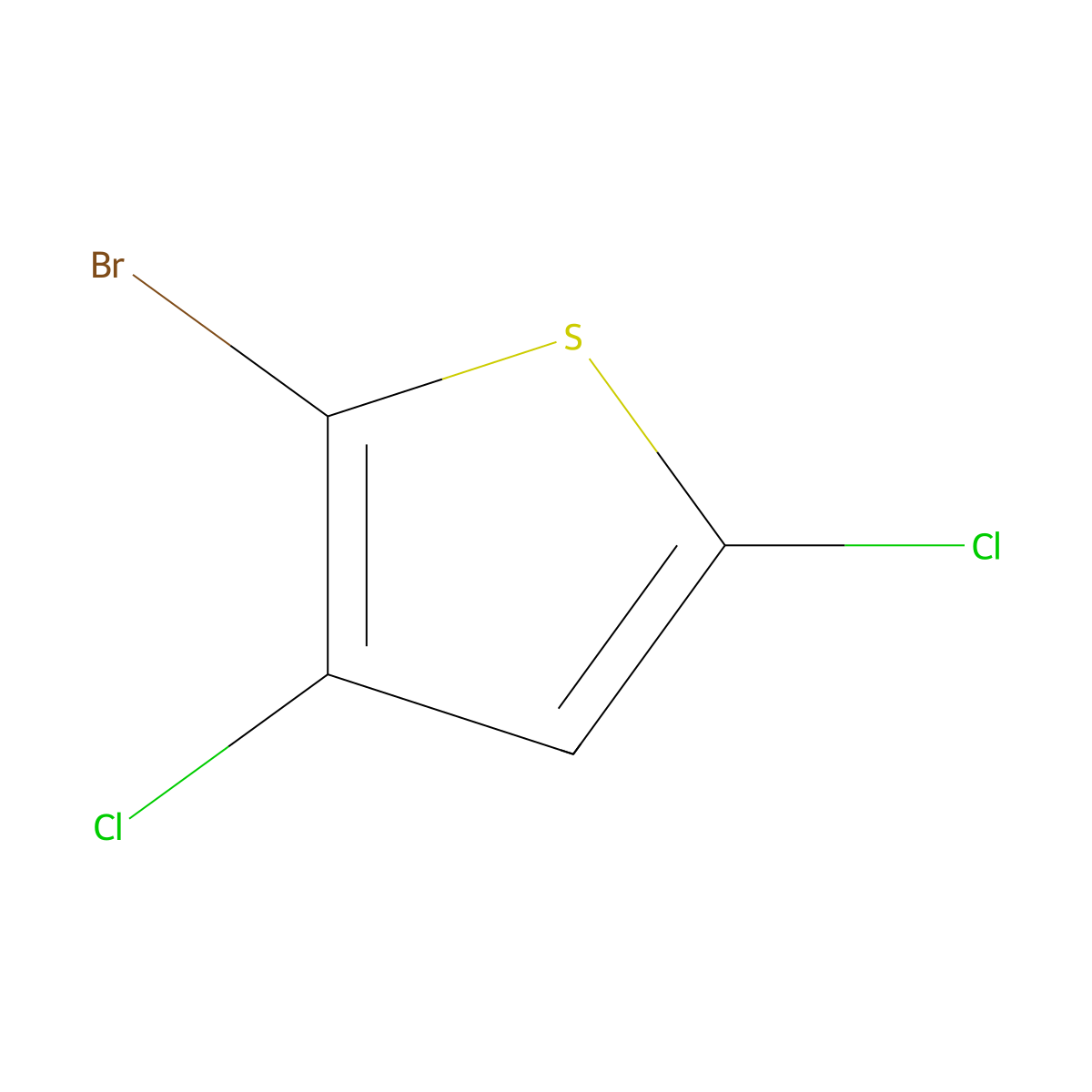 2-Bromo-3,5-dichlorothiophene molecular structure, CAS 1536984-16-3