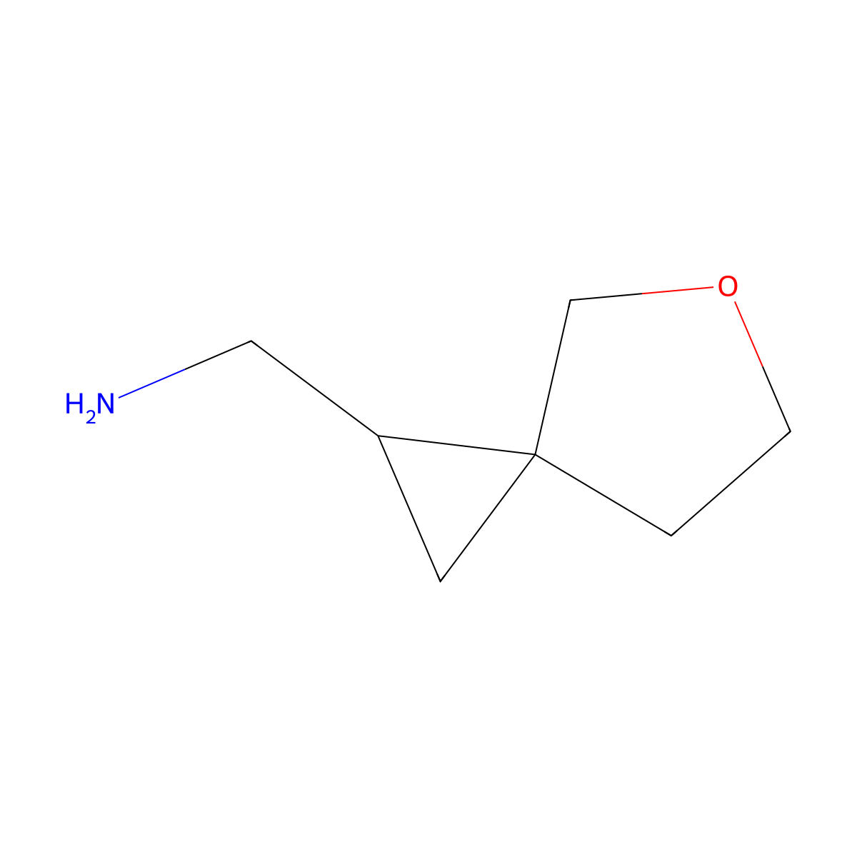 {5-Oxaspiro[2.4]heptan-1-yl}methanamine molecular structure, CAS 1536988-52-9