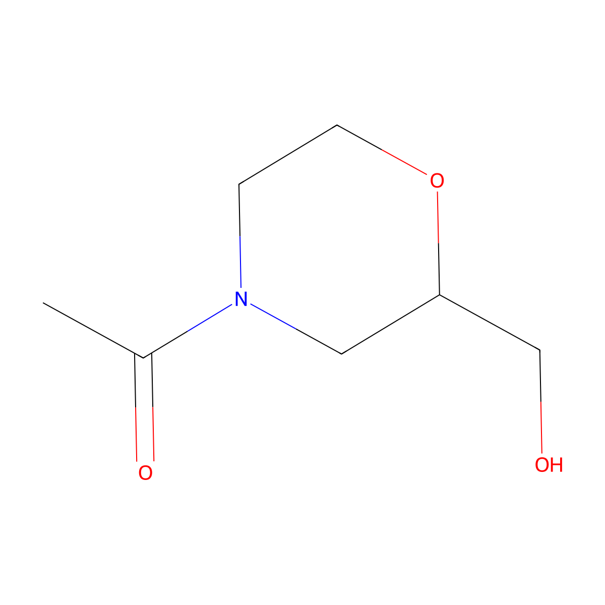 1-[2-(Hydroxymethyl)morpholin-4-yl]ethan-1-one molecular structure, CAS 1536993-59-5