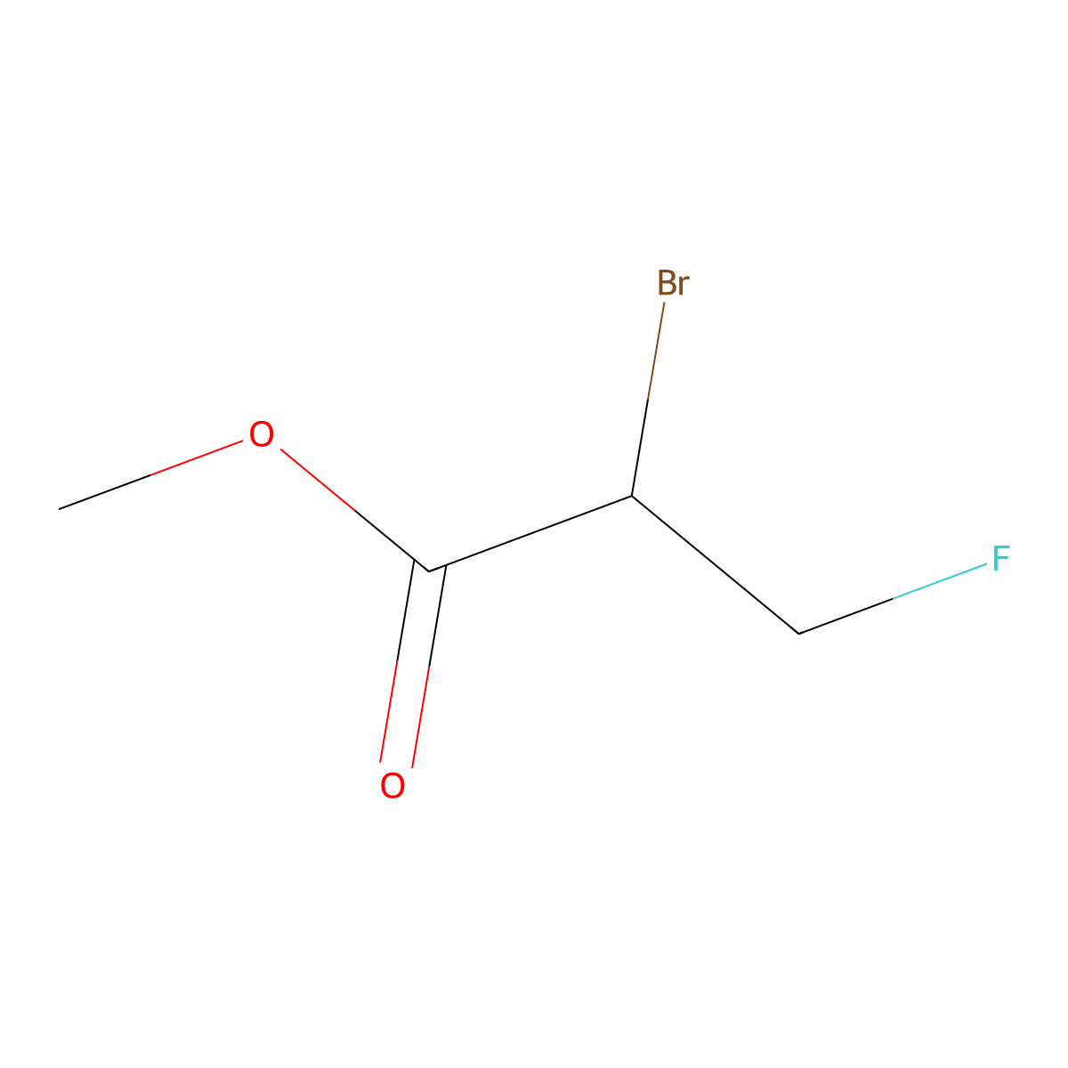2-Bromo-3-fluoropropionic acid methyl ester molecular structure, CAS 1537-52-6