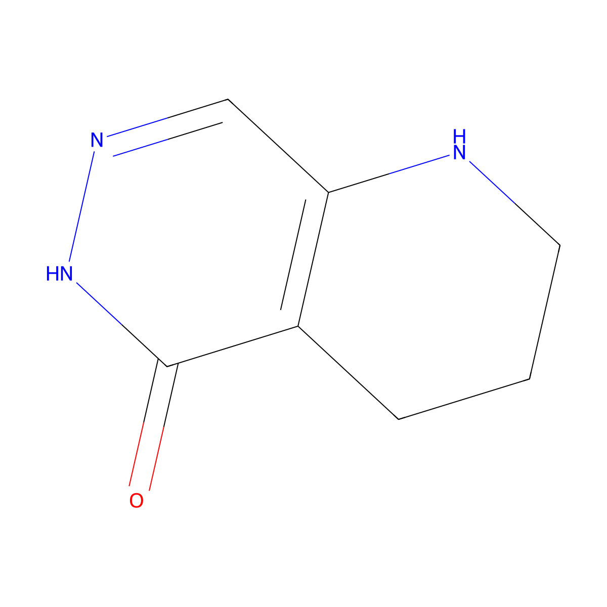 1H,2H,3H,4H,5H,6H-pyrido(2,3-d)pyridazin-5-one molecular structure, CAS 15370-82-8
