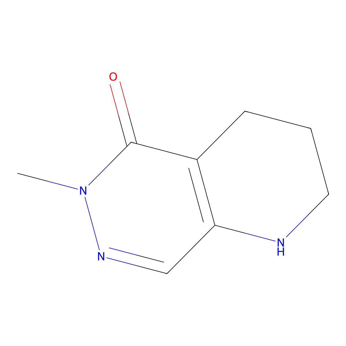 6-methyl-1,2,3,4-tetrahydropyrido[2,3-d]pyridazin-5(6H)-one molecular structure, CAS 15370-88-4