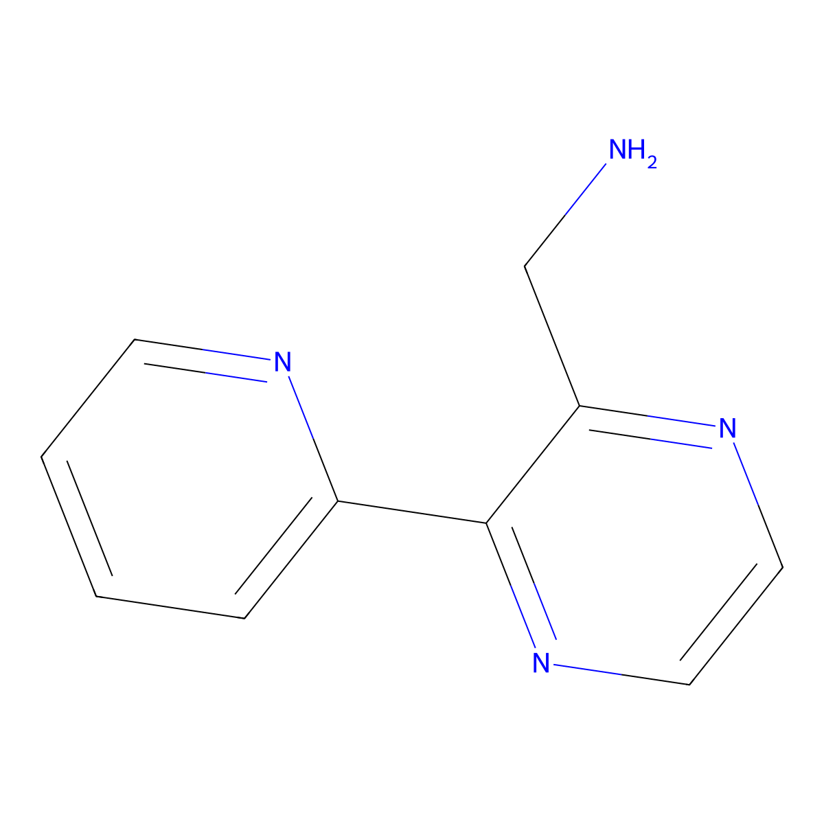 3-(2-pyridinyl)-2-Pyrazinemethanamine molecular structure, CAS 1537020-06-6