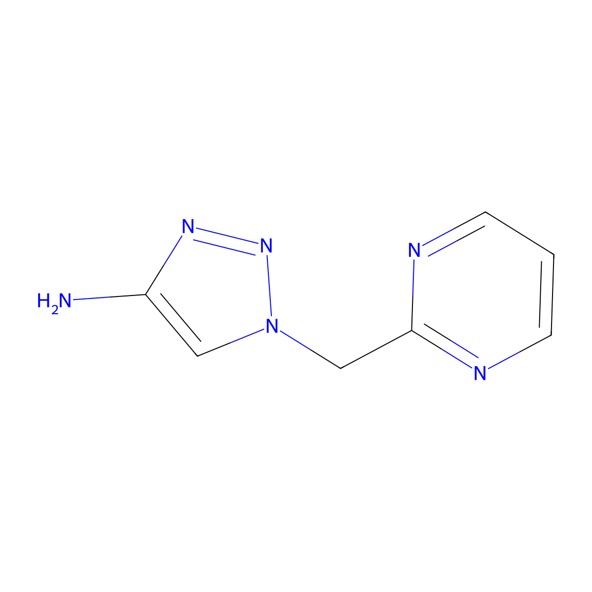 1-(Pyrimidin-2-ylmethyl)-1H-1,2,3-triazol-4-amine molecular structure, CAS 1537028-04-8