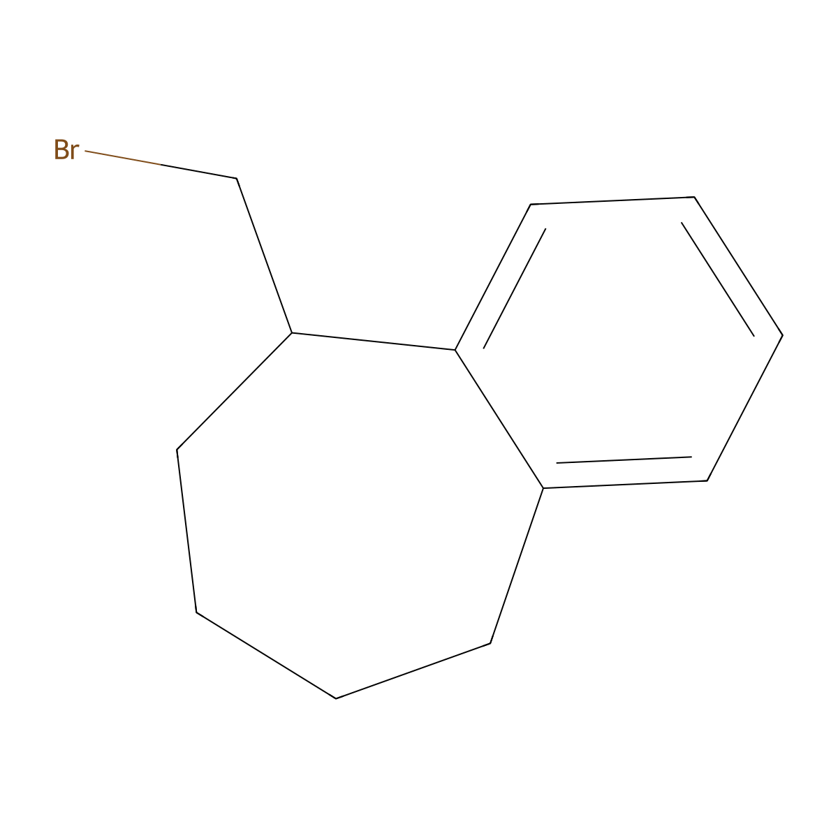 5-(bromomethyl)-6,7,8,9-tetrahydro-5H-benzo[7]annulene molecular structure, CAS 1537035-94-1