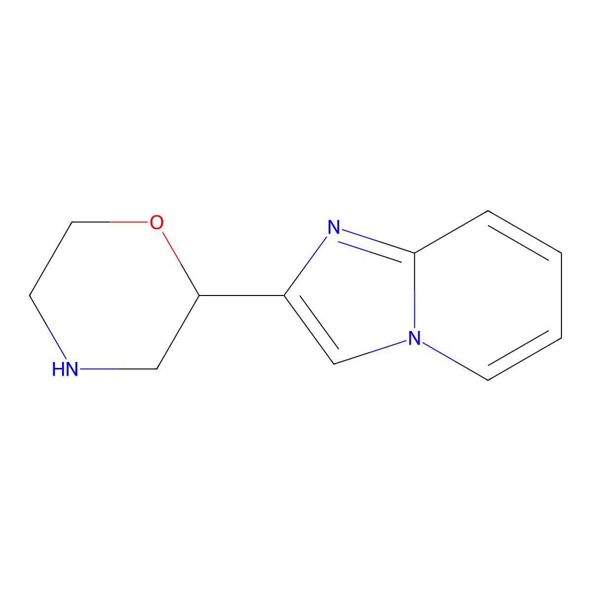 2-{Imidazo[1,2-a]pyridin-2-yl}morpholine molecular structure, CAS 1537067-69-8