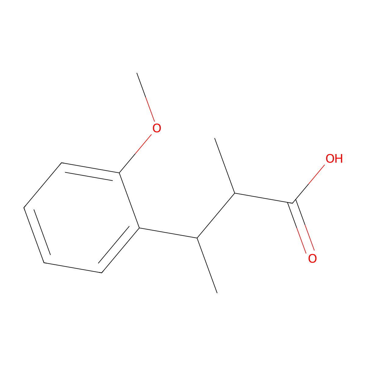 3-(2-Methoxyphenyl)-2-methylbutanoic acid molecular structure, CAS 1537077-35-2