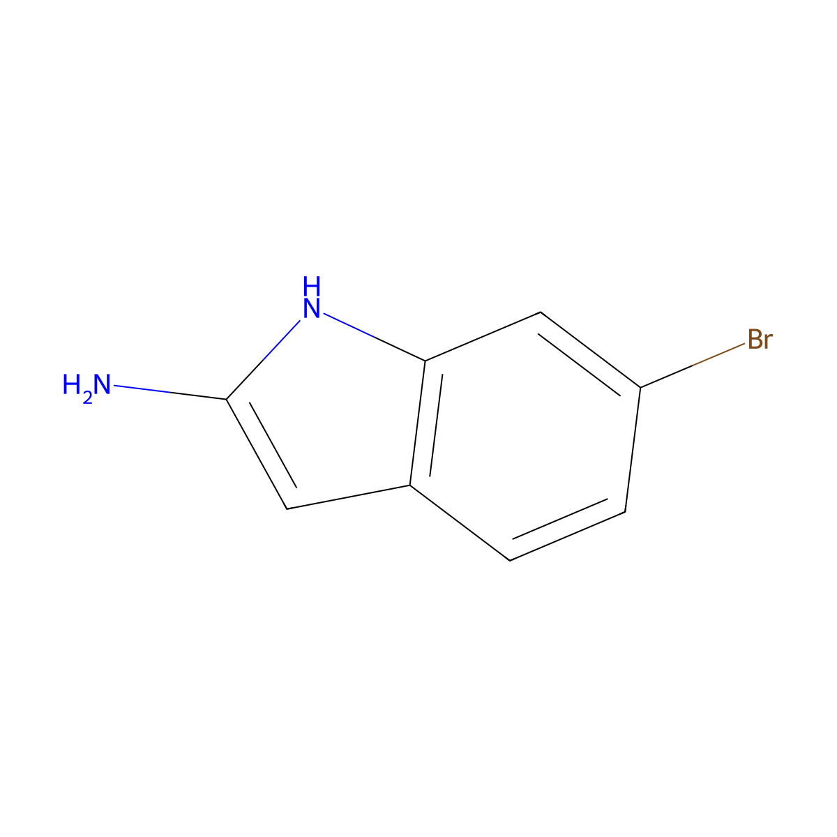 6-bromo-1H-indol-2-amine molecular structure, CAS 1537082-97-5