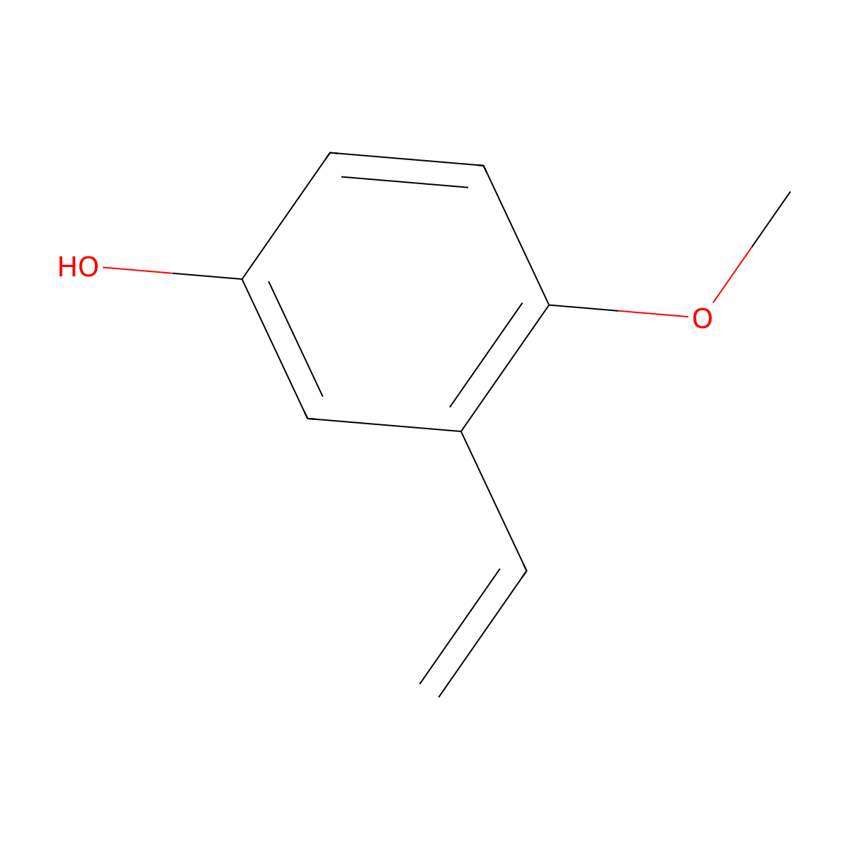 3-Ethenyl-4-methoxyphenol molecular structure, CAS 153709-51-4