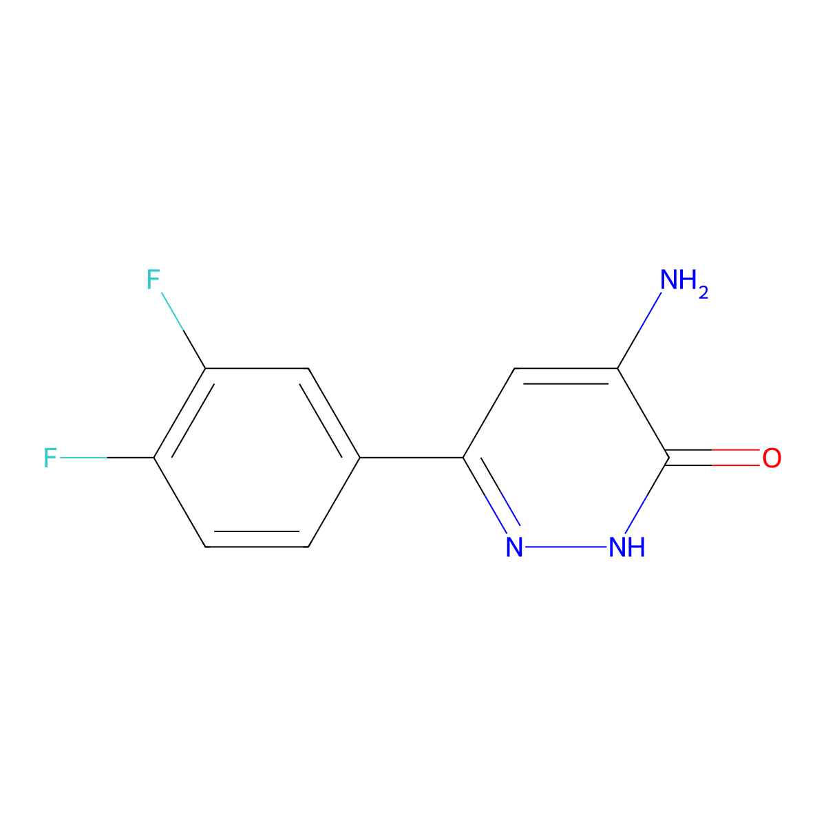 4-Amino-6-(3,4-difluorophenyl)pyridazin-3-ol molecular structure, CAS 1537110-63-6