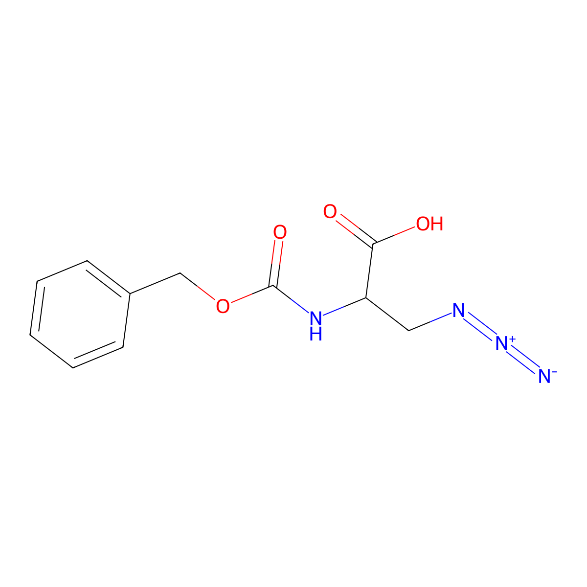 3-Azido-2-{[(benzyloxy)carbonyl]amino}propanoic acid molecular structure, CAS 1537116-53-2