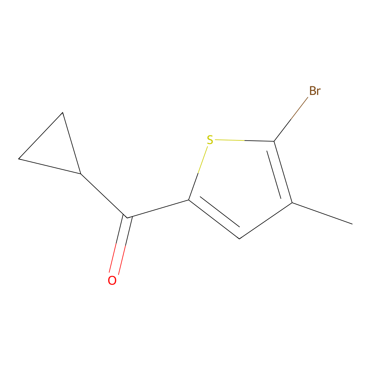 (5-Bromo-4-methylthiophen-2-yl)(cyclopropyl)methanone molecular structure, CAS 1537122-78-3