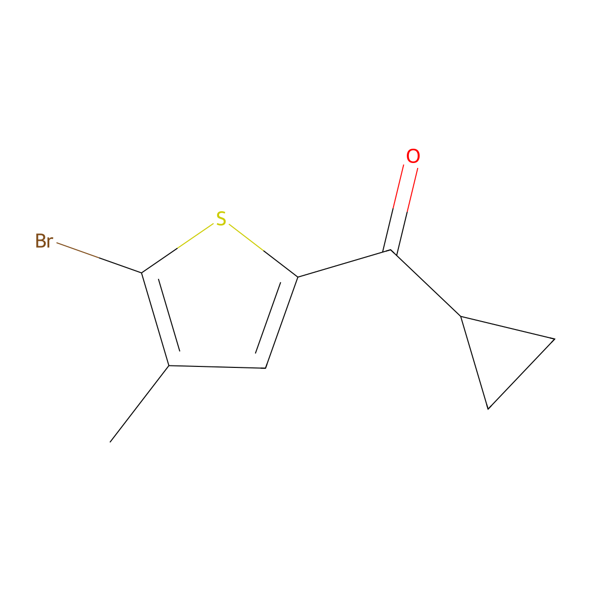 (5-Bromo-4-methylthiophen-2-yl)(cyclopropyl)methanone molecular structure, CAS 1537122-78-3
