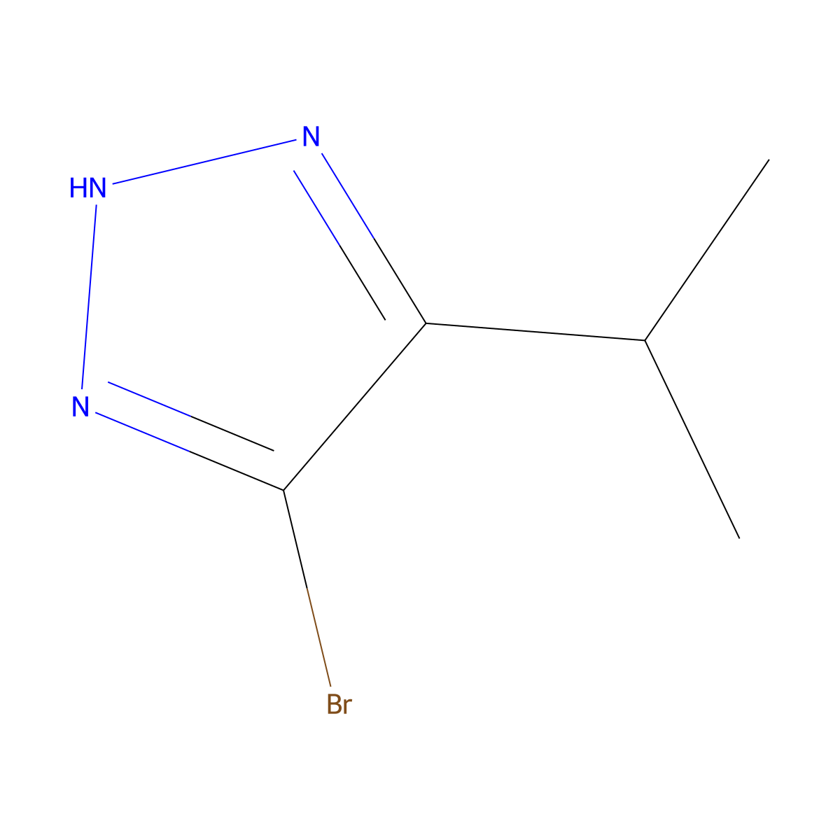 4-bromo-5-isopropyl-1H-1,2,3-triazole molecular structure, CAS 1537148-60-9