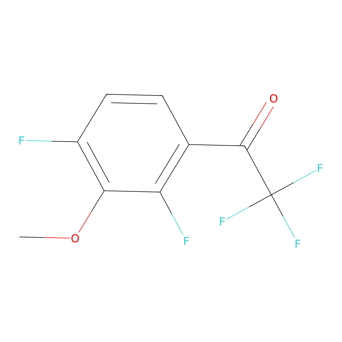 1-(2,4-Difluoro-3-methoxyphenyl)-2,2,2-trifluoroethanone molecular structure, CAS 1537159-64-0