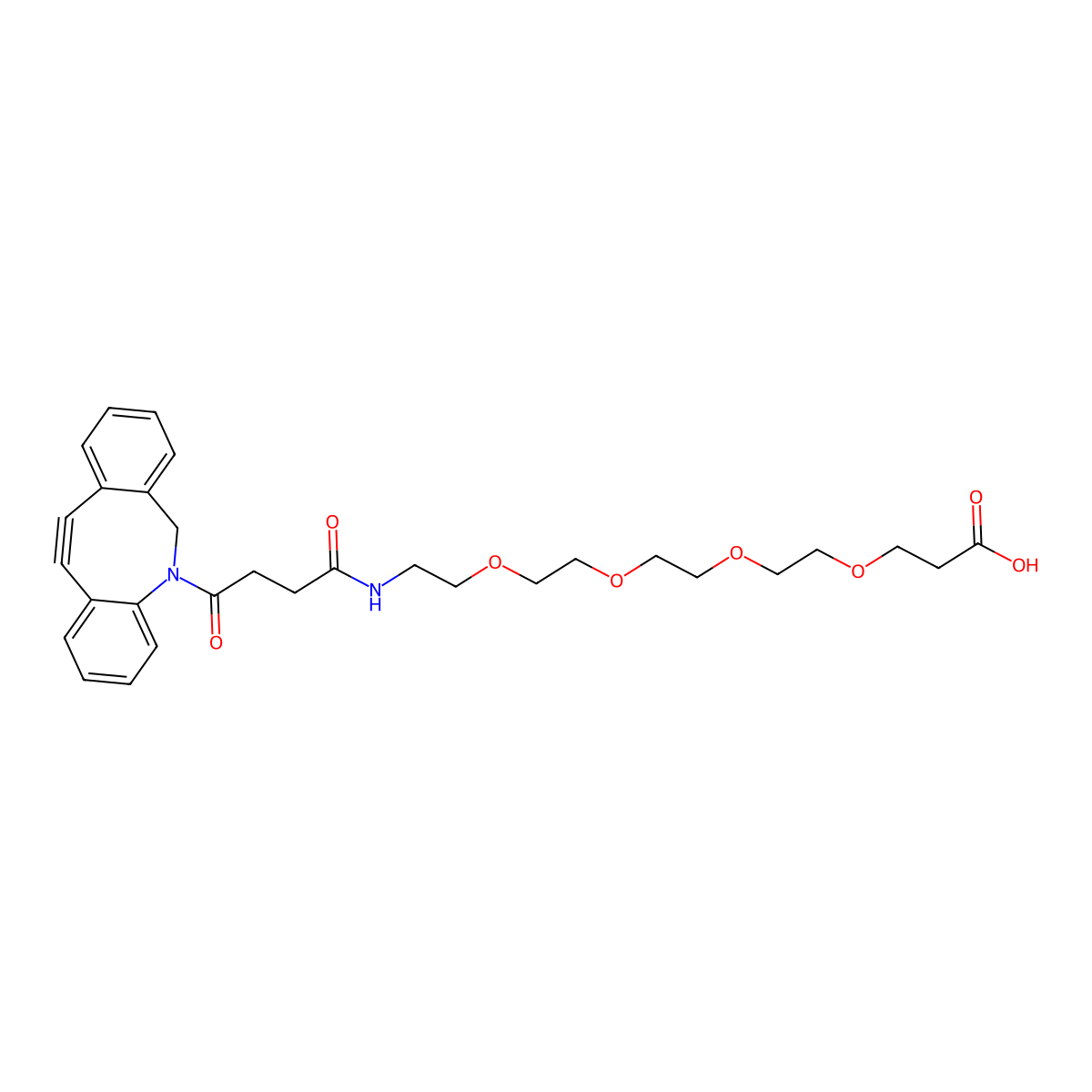 DBCO-PEG4-acid molecular structure, CAS 1537170-85-6