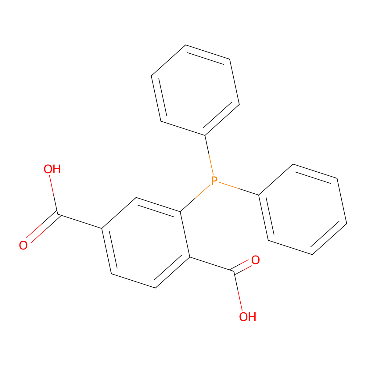 2-(Diphenylphosphino)terephthalic acid molecular structure, CAS 1537175-69-1