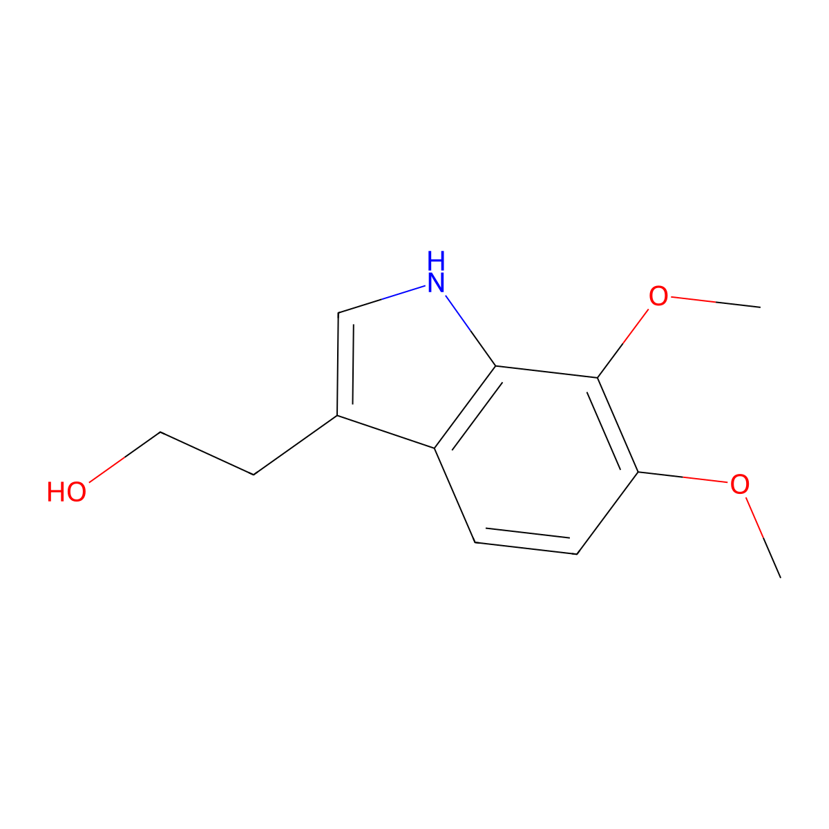 2-(6,7-Dimethoxy-1H-indol-3-yl)ethan-1-ol molecular structure, CAS 153718-67-3