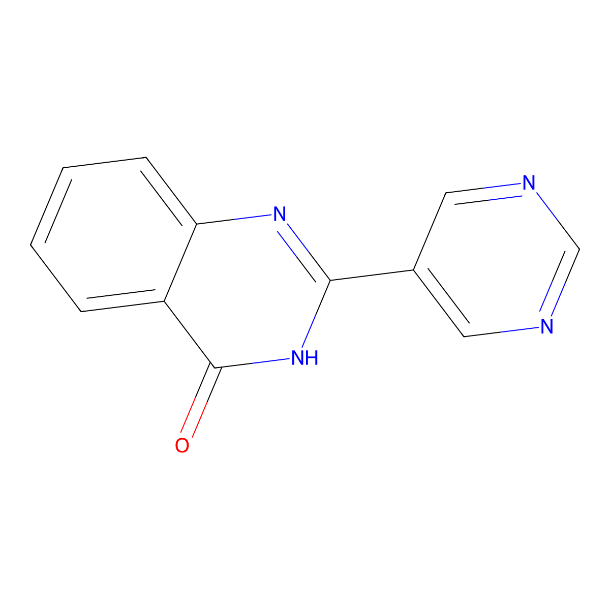 2-(Pyrimidin-5-yl)quinazolin-4-ol molecular structure, CAS 1537180-43-0