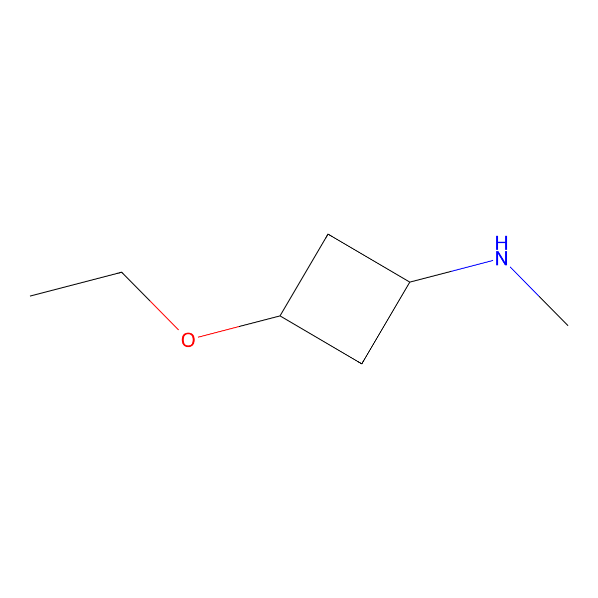 3-ethoxy-N-methylcyclobutan-1-amine molecular structure, CAS 1537194-54-9