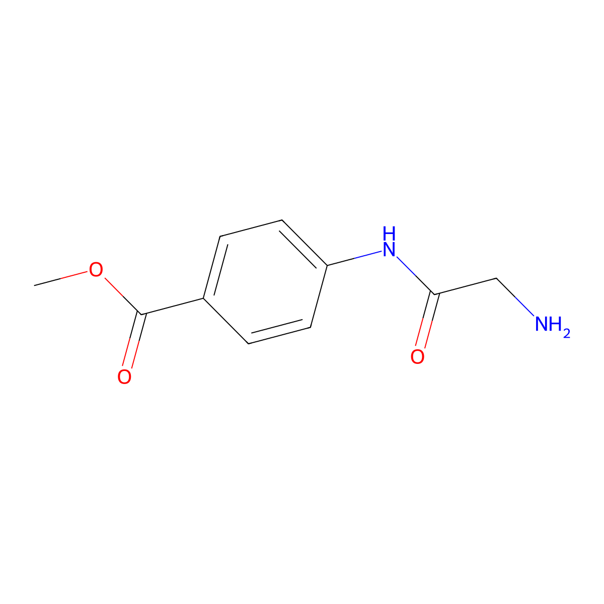 Methyl 4-(glycylamino)benzoate molecular structure, CAS 153720-00-4