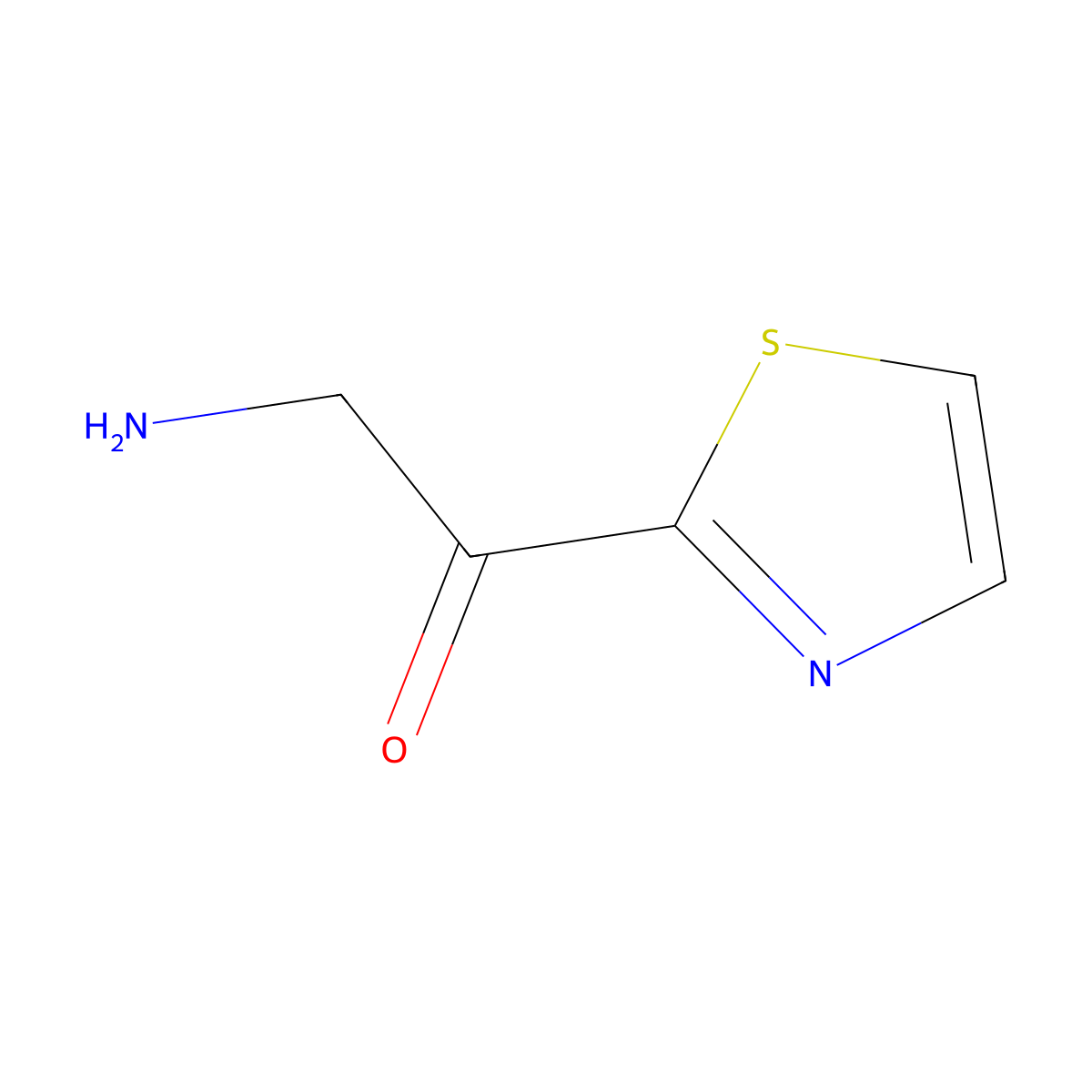 Ethanone, 2-amino-1-(2-thiazolyl)- molecular structure, CAS 153720-01-5