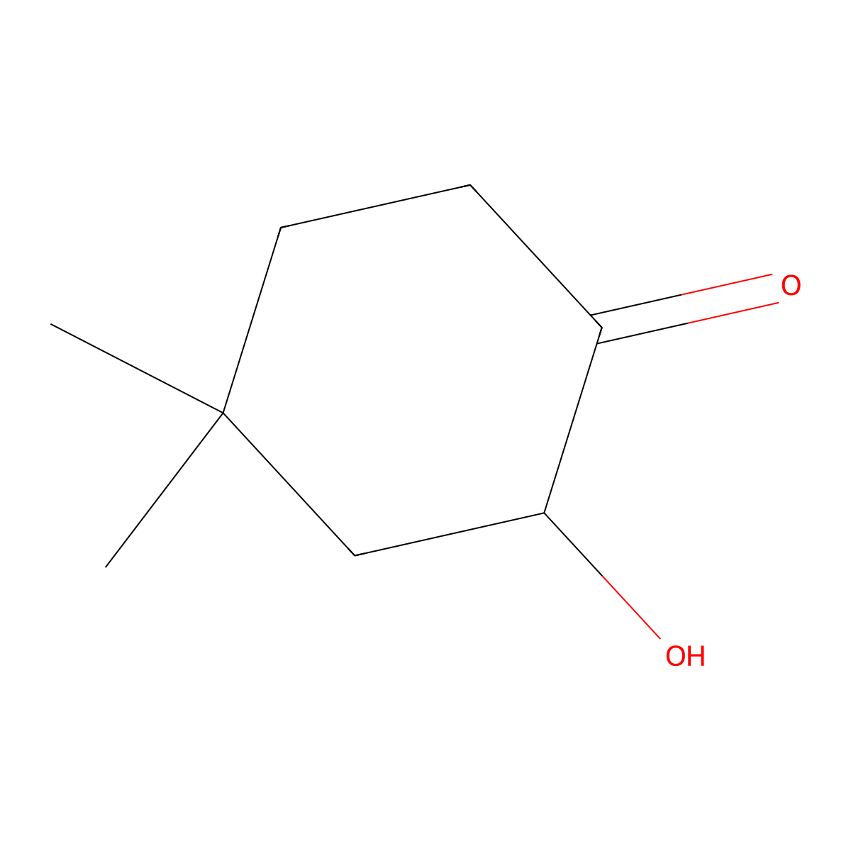 2-Hydroxy-4,4-dimethylcyclohexan-1-one molecular structure, CAS 1537263-29-8