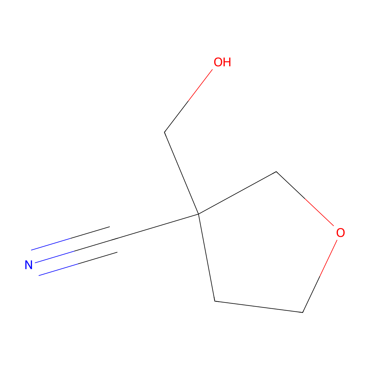 3-(Hydroxymethyl)oxolane-3-carbonitrile molecular structure, CAS 1537271-57-0