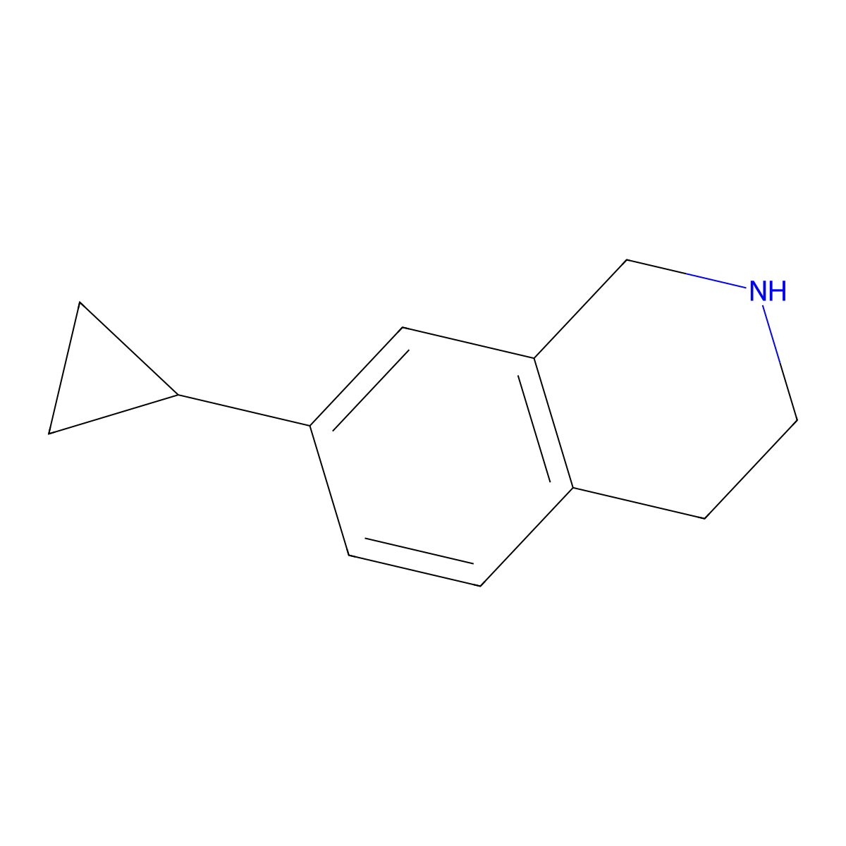 7-Cyclopropyl-1,2,3,4-tetrahydroisoquinoline molecular structure, CAS 1537286-75-1