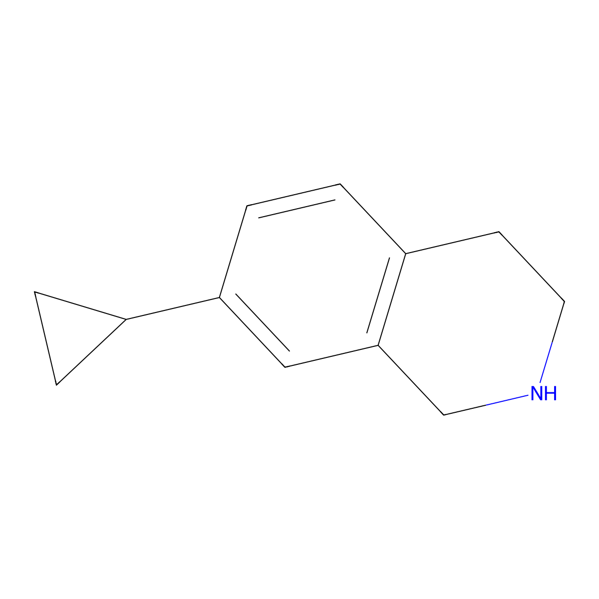 7-Cyclopropyl-1,2,3,4-tetrahydroisoquinoline molecular structure, CAS 1537286-75-1
