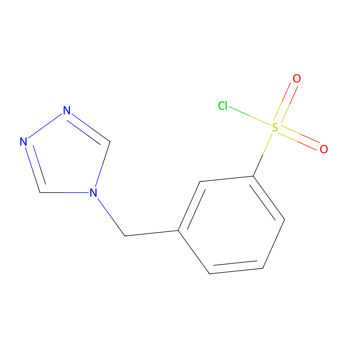 3-((4H-1,2,4-Triazol-4-yl)methyl)benzenesulfonyl chloride molecular structure, CAS 1537287-45-8